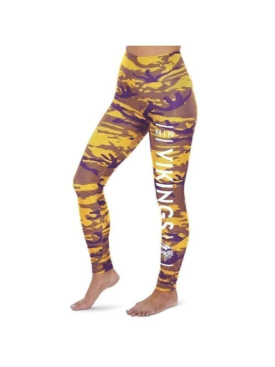 NFL Pants - NFL Women's Minnesota Vikings Marled Camo Lines Leggings XS